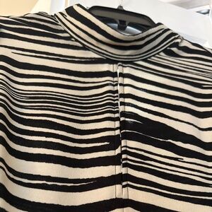 Black zebra print dress